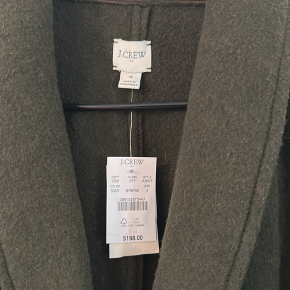 NWT Women’s J. Crew Olive Green Wool Blend 3 Button Jacket Size 4 - Picture 5 of 10